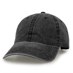 The Game GB465 Pigment Dyed Twill Cap - Black - Black / One Size Fits Most