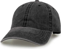The Game GB465 Pigment Dyed Twill Cap - Black - Black / One Size Fits Most