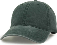 The Game GB465 Pigment Dyed Twill Cap - Bottle Green sand - Forest / One Size Fits Most