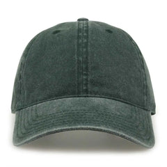 The Game GB465 Pigment Dyed Twill Cap - Bottle Green sand - Forest / One Size Fits Most
