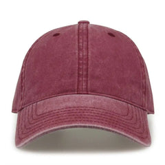 The Game GB465 Pigment Dyed Twill Cap - Dark Maroon - Maroon Sand / One Size Fits Most