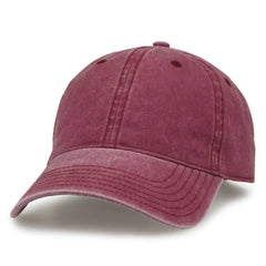 The Game GB465 Pigment Dyed Twill Cap - Dark Maroon - Maroon Sand / One Size Fits Most