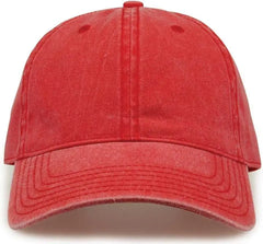 The Game GB465 Pigment Dyed Twill Cap - Red - Red / One Size Fits Most