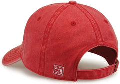 The Game GB465 Pigment Dyed Twill Cap - Red - Red / One Size Fits Most