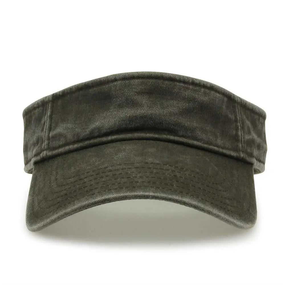The Game GB466 Pigment Dyed Twill Visor - Army Green - Olive / One Size Fits Most