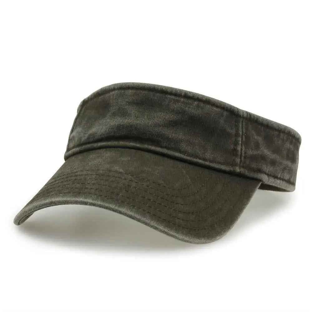 The Game GB466 Pigment Dyed Twill Visor - Army Green - Olive / One Size Fits Most