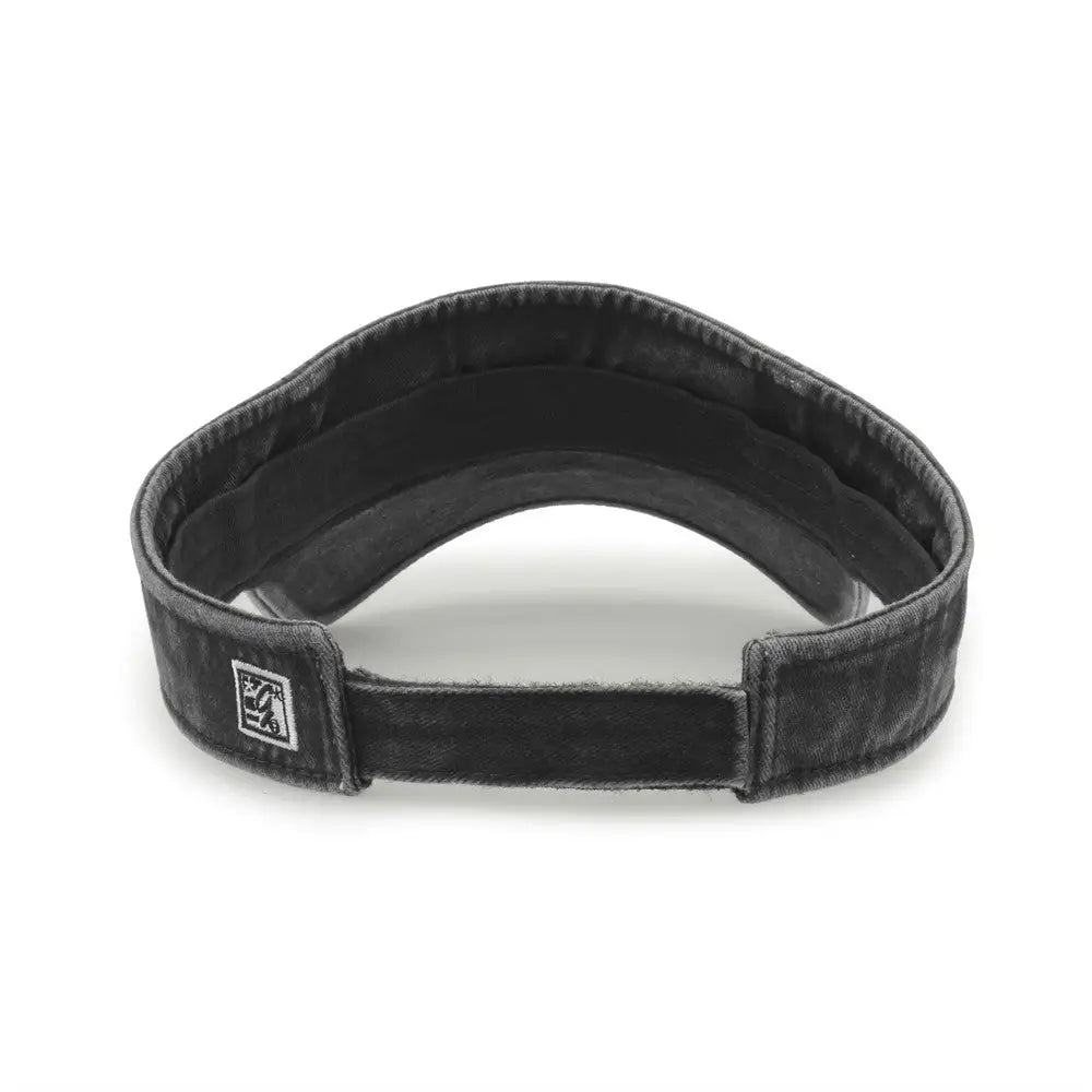 The Game GB466 Pigment Dyed Twill Visor - Black - Black / One Size Fits Most
