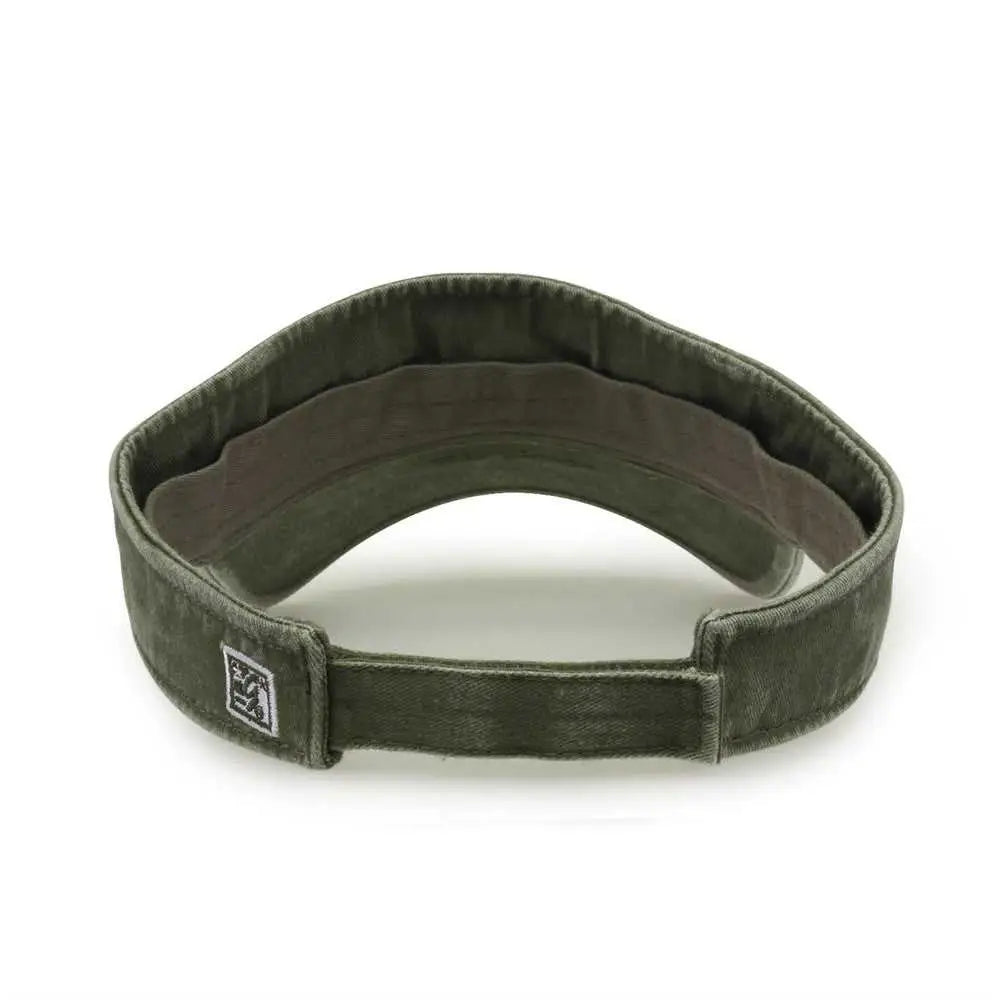 The Game GB466 Pigment Dyed Twill Visor - Light Olive - Olive / One Size Fits Most
