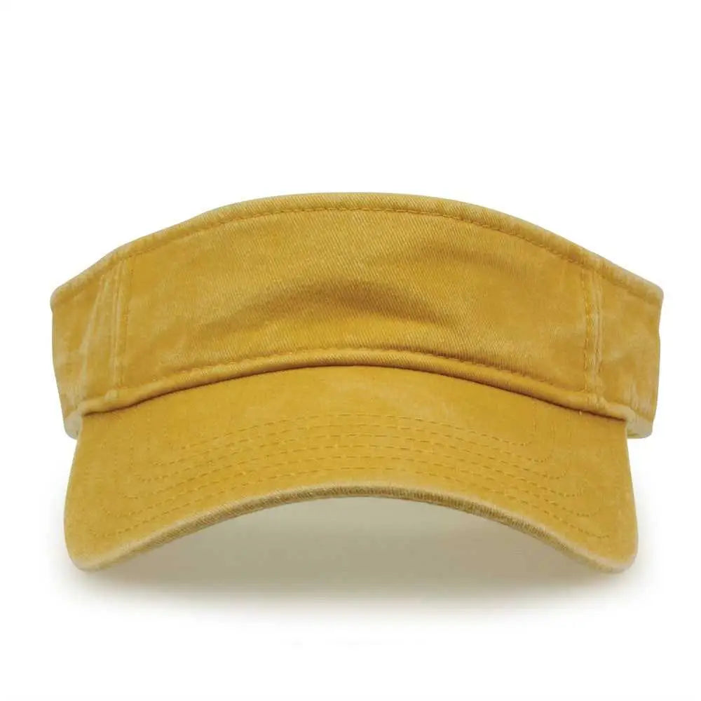 The Game GB466 Pigment Dyed Twill Visor - Mustard - Gold / One Size Fits Most
