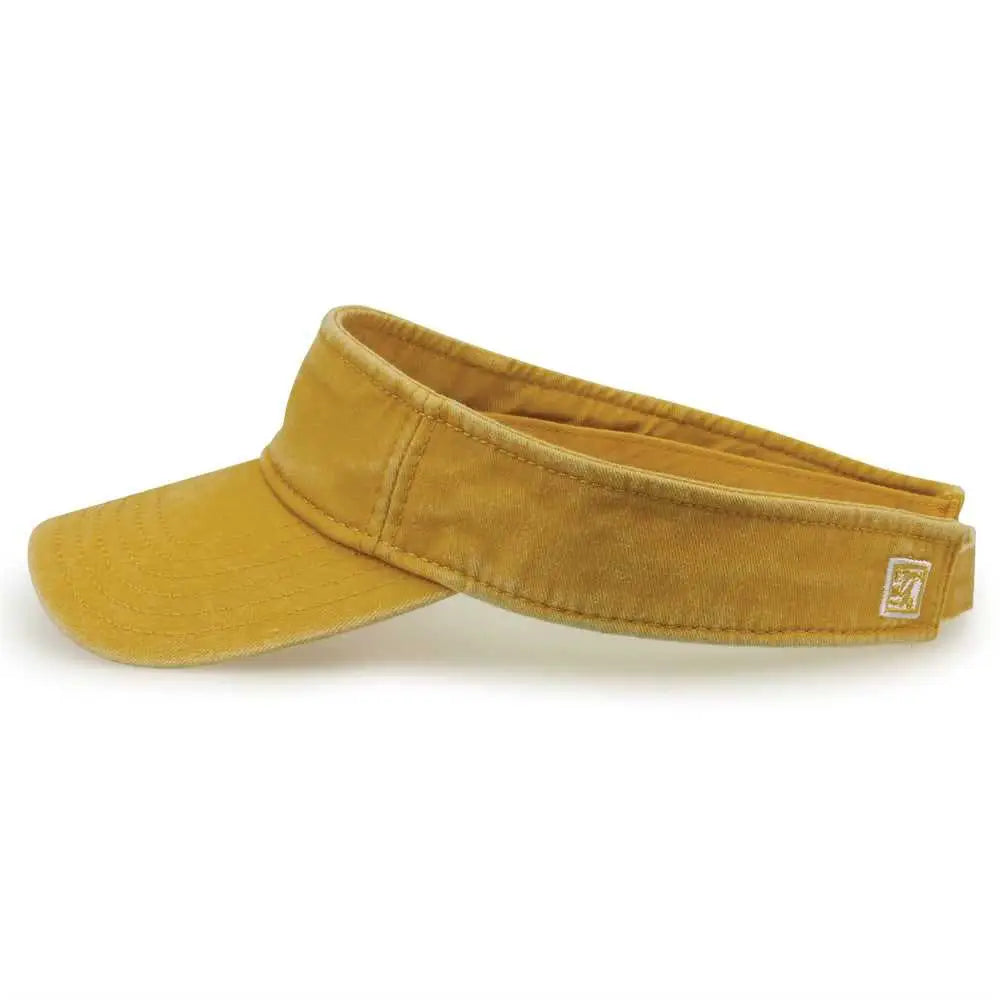 The Game GB466 Pigment Dyed Twill Visor - Mustard - Gold / One Size Fits Most