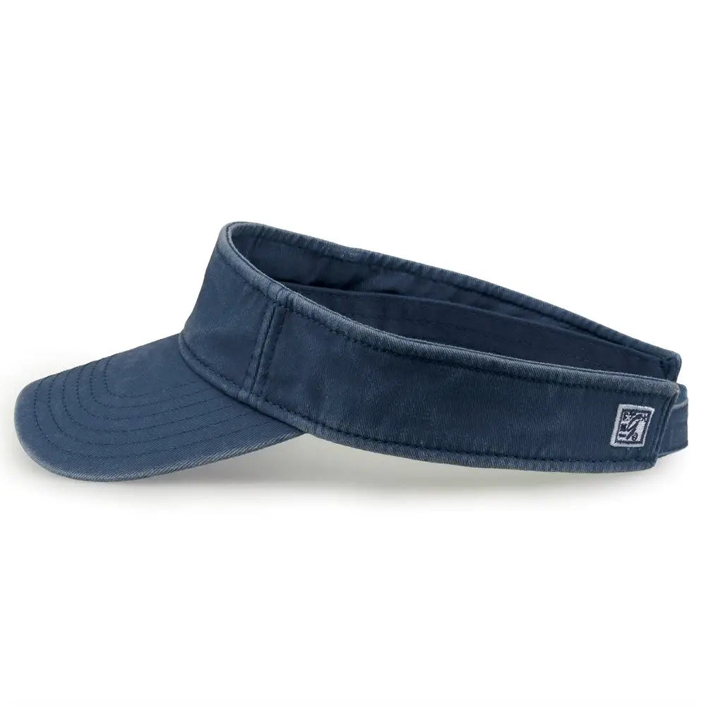 The Game GB466 Pigment Dyed Twill Visor - Navy - Navy / One Size Fits Most