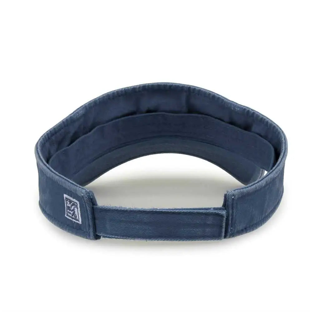 The Game GB466 Pigment Dyed Twill Visor - Navy - Navy / One Size Fits Most