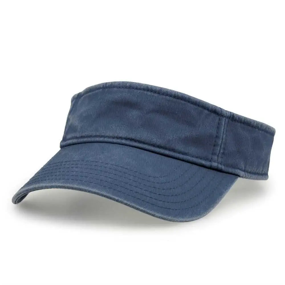 The Game GB466 Pigment Dyed Twill Visor - Navy - Navy / One Size Fits Most