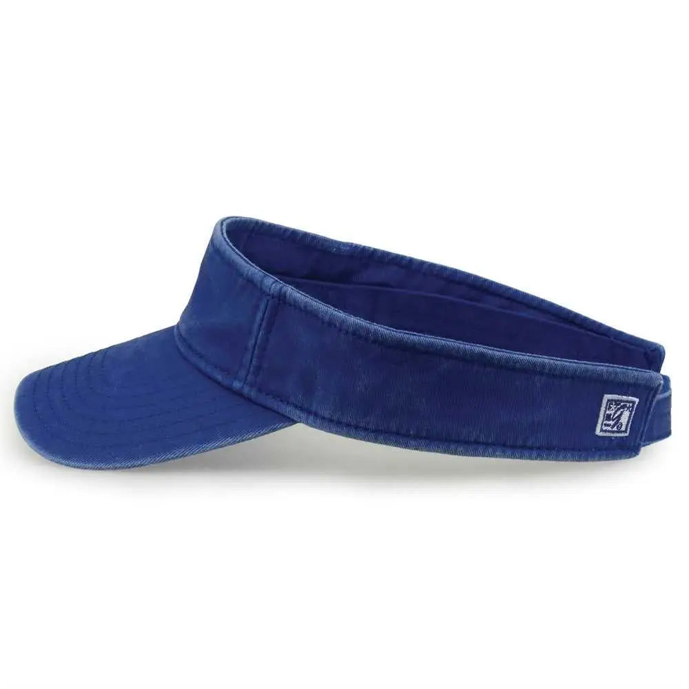 The Game GB466 Pigment Dyed Twill Visor - Royal - Royal / One Size Fits Most