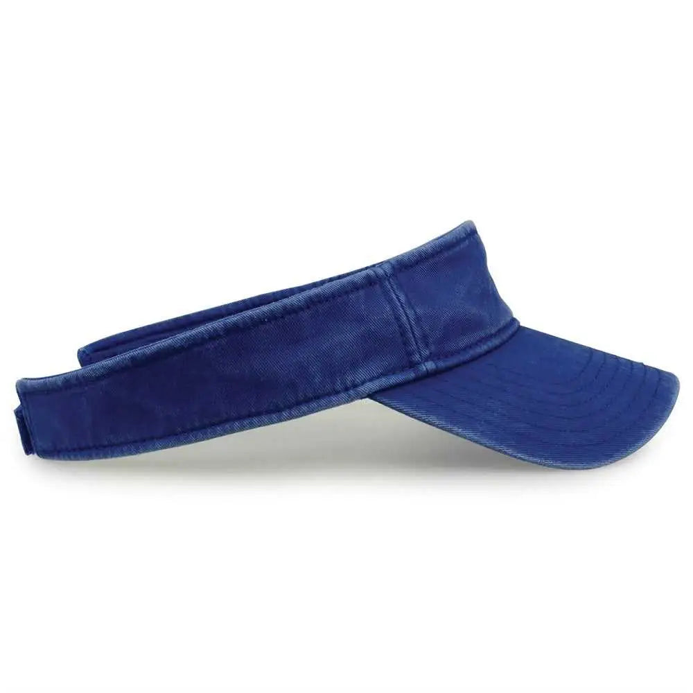 The Game GB466 Pigment Dyed Twill Visor - Royal - Royal / One Size Fits Most