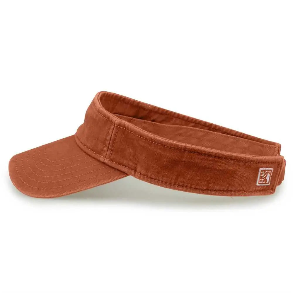 The Game GB466 Pigment Dyed Twill Visor - Texas Orange - Texas Orange / One Size Fits Most