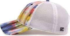 The Game GB470 Lido Tie-Dyed Trucker Cap - Black Rainbow - Multi-colored / 6 5/8’’ - 7 5/8’’