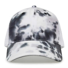 The Game GB470 Lido Tie-Dyed Trucker Cap - Greyscale - Multi-colored / 6 5/8’’ - 7 5/8’’