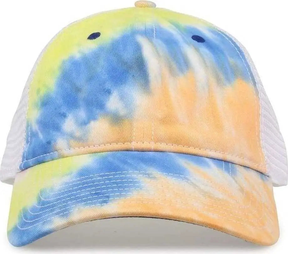 The Game GB470 Lido Tie-Dyed Trucker Cap - Sunrise - Multi-colored / 6 5/8’’ - 7 5/8’’
