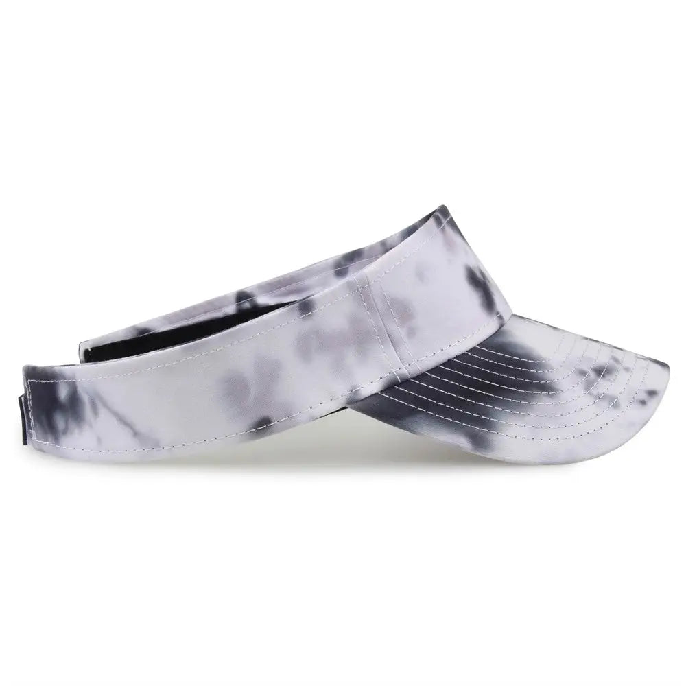 The Game GB471 Relaxed Tie Dye and Trucker Mesh Visor - Gray Scarlet Tie Dye - Gray Red / One Size Fits Most