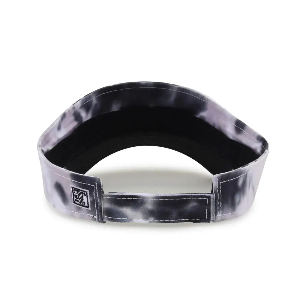 The Game GB471 Relaxed Tie Dye and Trucker Mesh Visor - Gray Scarlet Tie Dye - Gray Red / One Size Fits Most