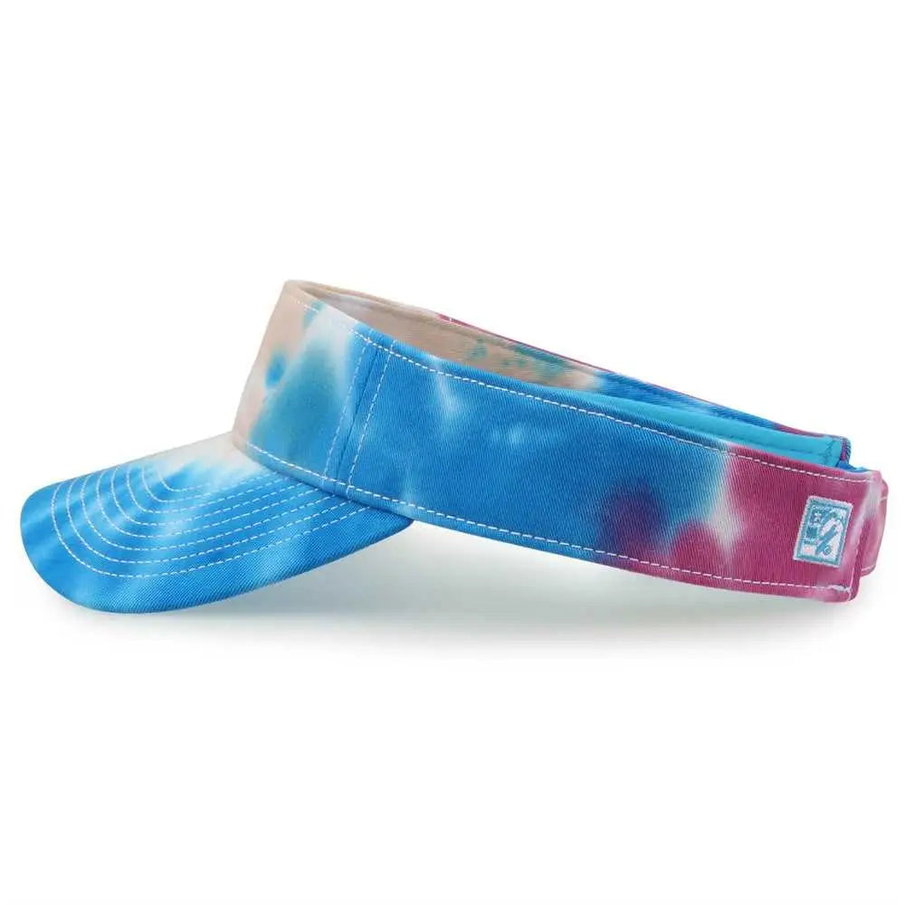 The Game GB471 Relaxed Tie Dye and Trucker Mesh Visor - Pastel Tie Dye - Multi-Colored / One Size Fits Most