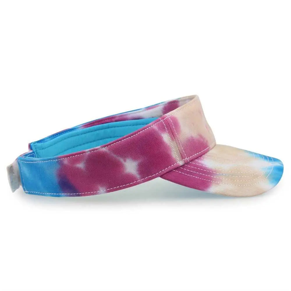 The Game GB471 Relaxed Tie Dye and Trucker Mesh Visor - Pastel Tie Dye - Multi-Colored / One Size Fits Most