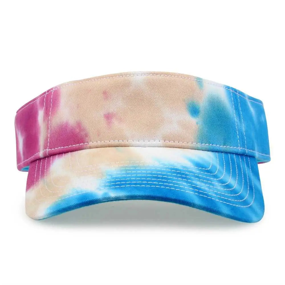 The Game GB471 Relaxed Tie Dye and Trucker Mesh Visor - Pastel Tie Dye - Multi-Colored / One Size Fits Most