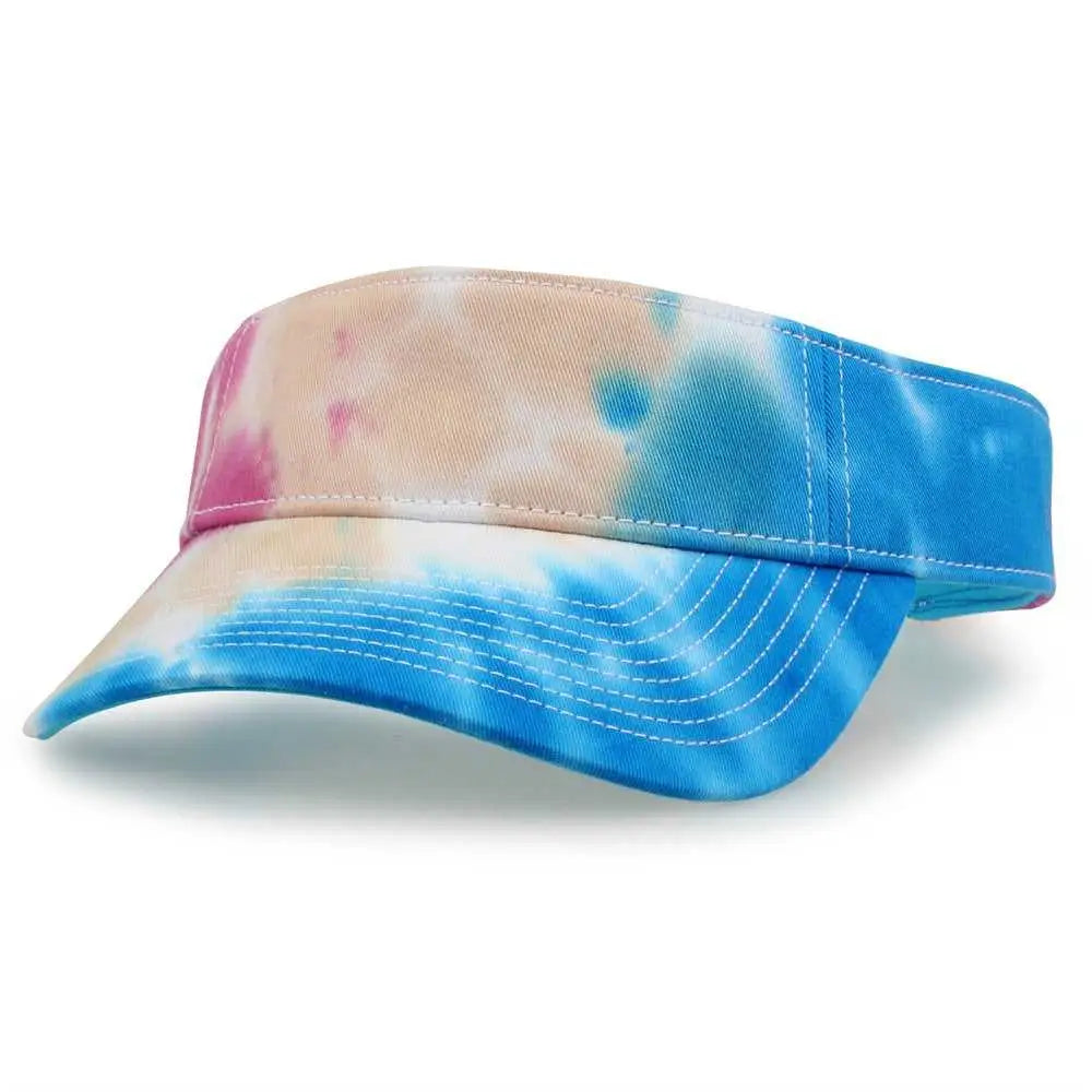 The Game GB471 Relaxed Tie Dye and Trucker Mesh Visor - Pastel Tie Dye - Multi-Colored / One Size Fits Most