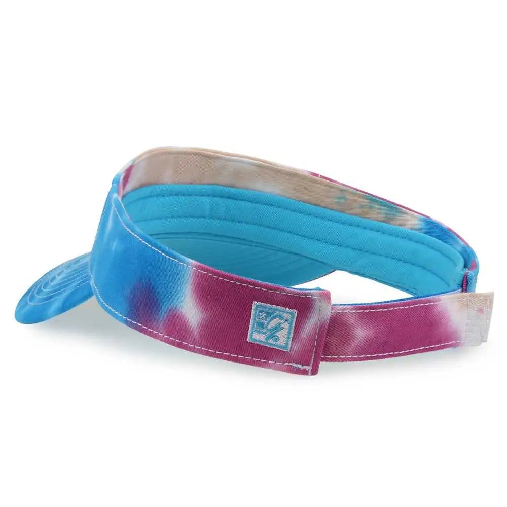The Game GB471 Relaxed Tie Dye and Trucker Mesh Visor - Pastel Tie Dye - Multi-Colored / One Size Fits Most
