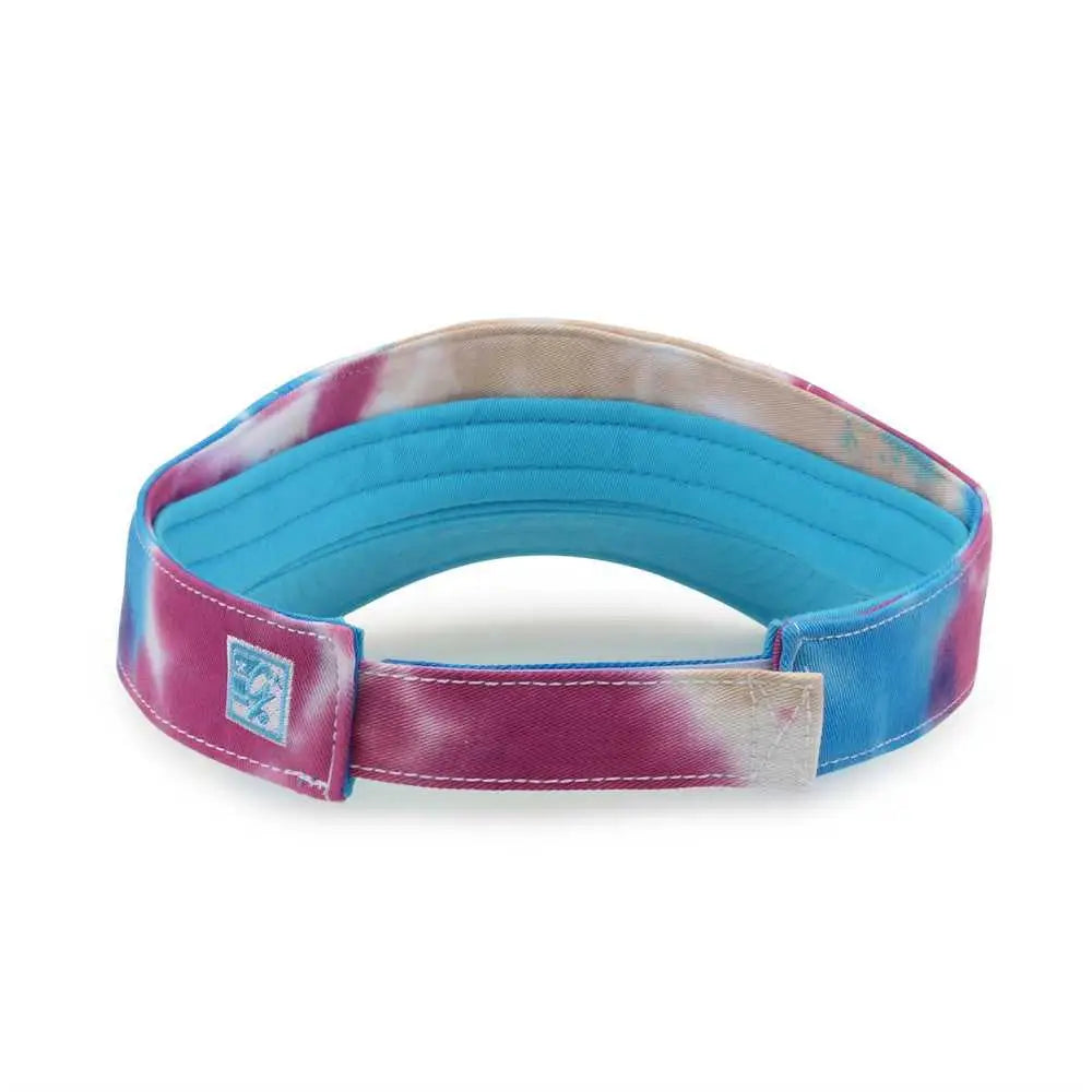 The Game GB471 Relaxed Tie Dye and Trucker Mesh Visor - Pastel Tie Dye - Multi-Colored / One Size Fits Most