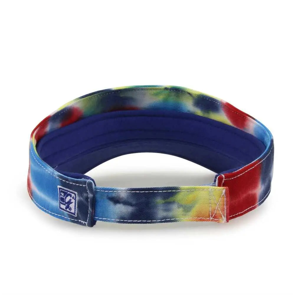 The Game GB471 Relaxed Tie Dye and Trucker Mesh Visor - Rainbow - Multi Colored / One Size Fits Most