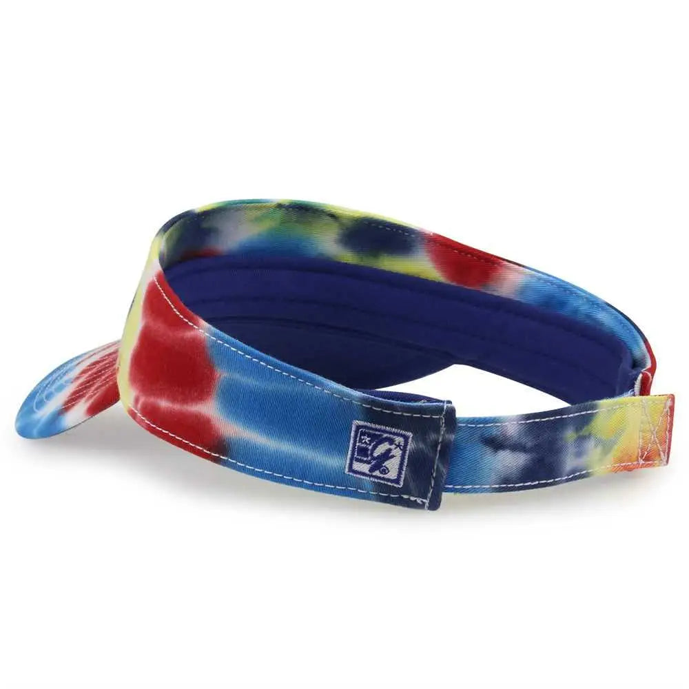 The Game GB471 Relaxed Tie Dye and Trucker Mesh Visor - Rainbow - Multi Colored / One Size Fits Most