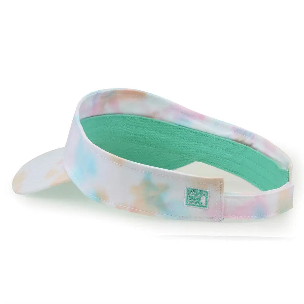 The Game GB471 Relaxed Tie Dye and Trucker Mesh Visor - Sorbet Tie Dye - Multi Colored / One Size Fits Most
