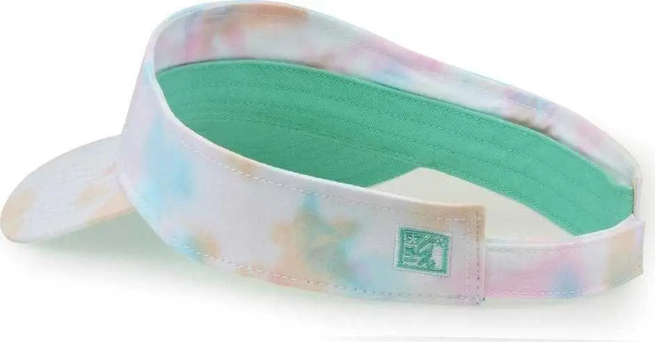 The Game GB471 Relaxed Tie Dye and Trucker Mesh Visor - Sorbet Tie Dye - Multi Colored / One Size Fits Most