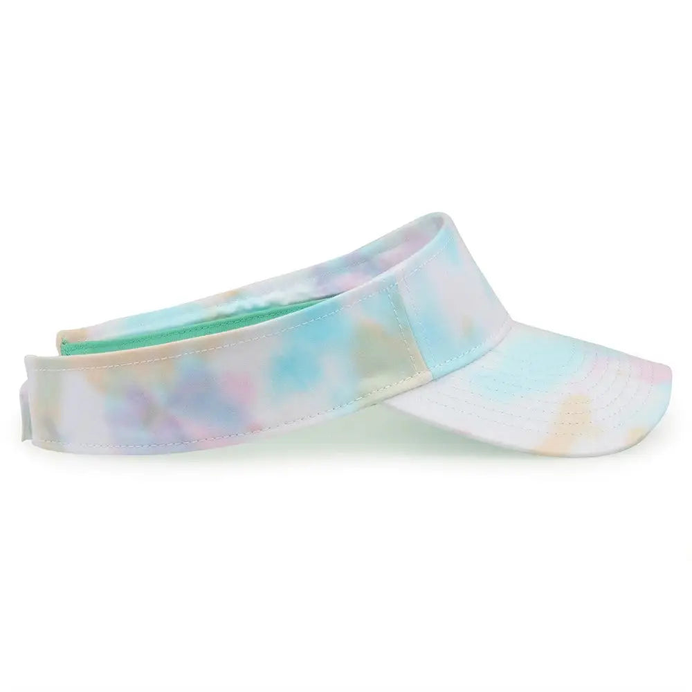The Game GB471 Relaxed Tie Dye and Trucker Mesh Visor - Sorbet Tie Dye - Multi Colored / One Size Fits Most