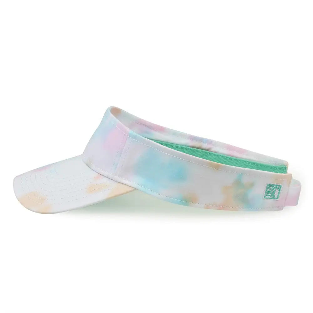 The Game GB471 Relaxed Tie Dye and Trucker Mesh Visor - Sorbet Tie Dye - Multi Colored / One Size Fits Most