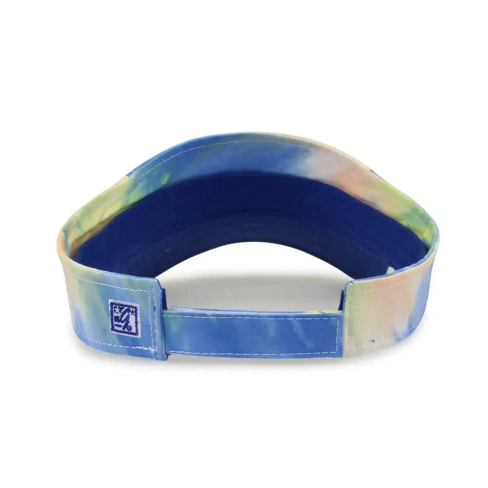 The Game GB471 Relaxed Tie Dye and Trucker Mesh Visor - Sunrise Tie Dye - Yellow / One Size Fits Most