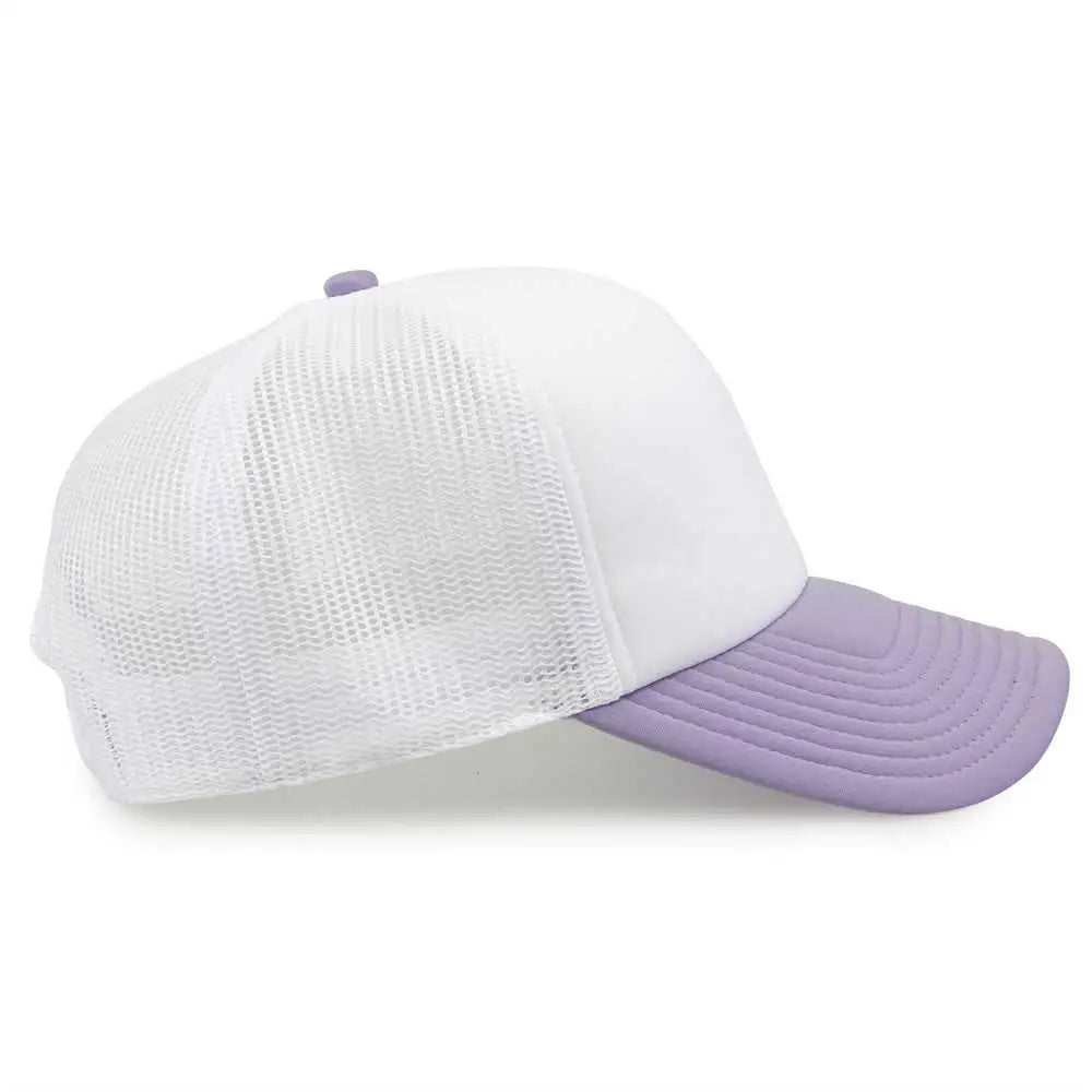 The Game GB473 Foam Front Trucker Cap - Lavender - Purple / One Size Fits Most