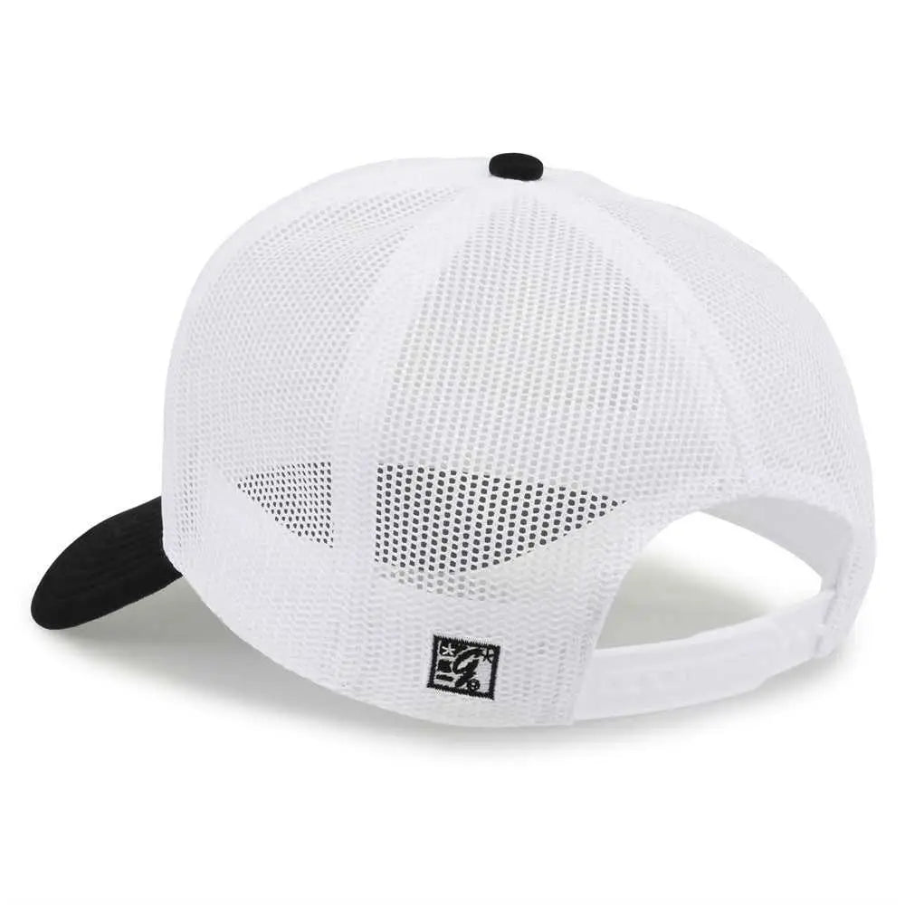 The Game GB473 Foam Front Trucker Cap - White Black - White Black / One Size Fits Most