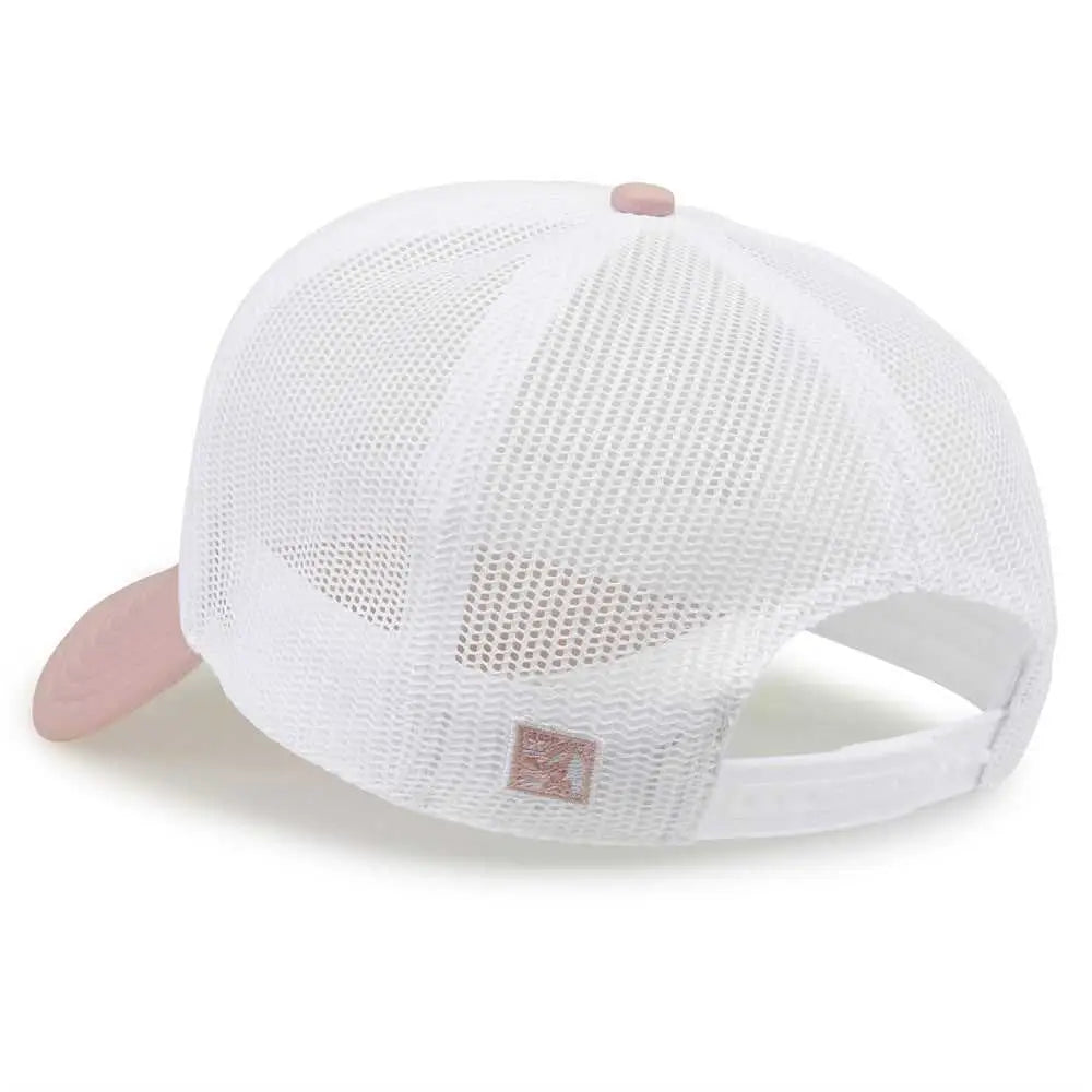 The Game GB473 Foam Front Trucker Cap - White Cameo - White Pink / One Size Fits Most