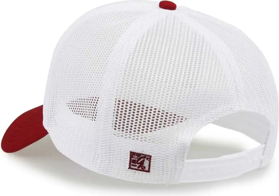 The Game GB473 Foam Front Trucker Cap - White Cardinal - White Cardinal / One Size Fits Most