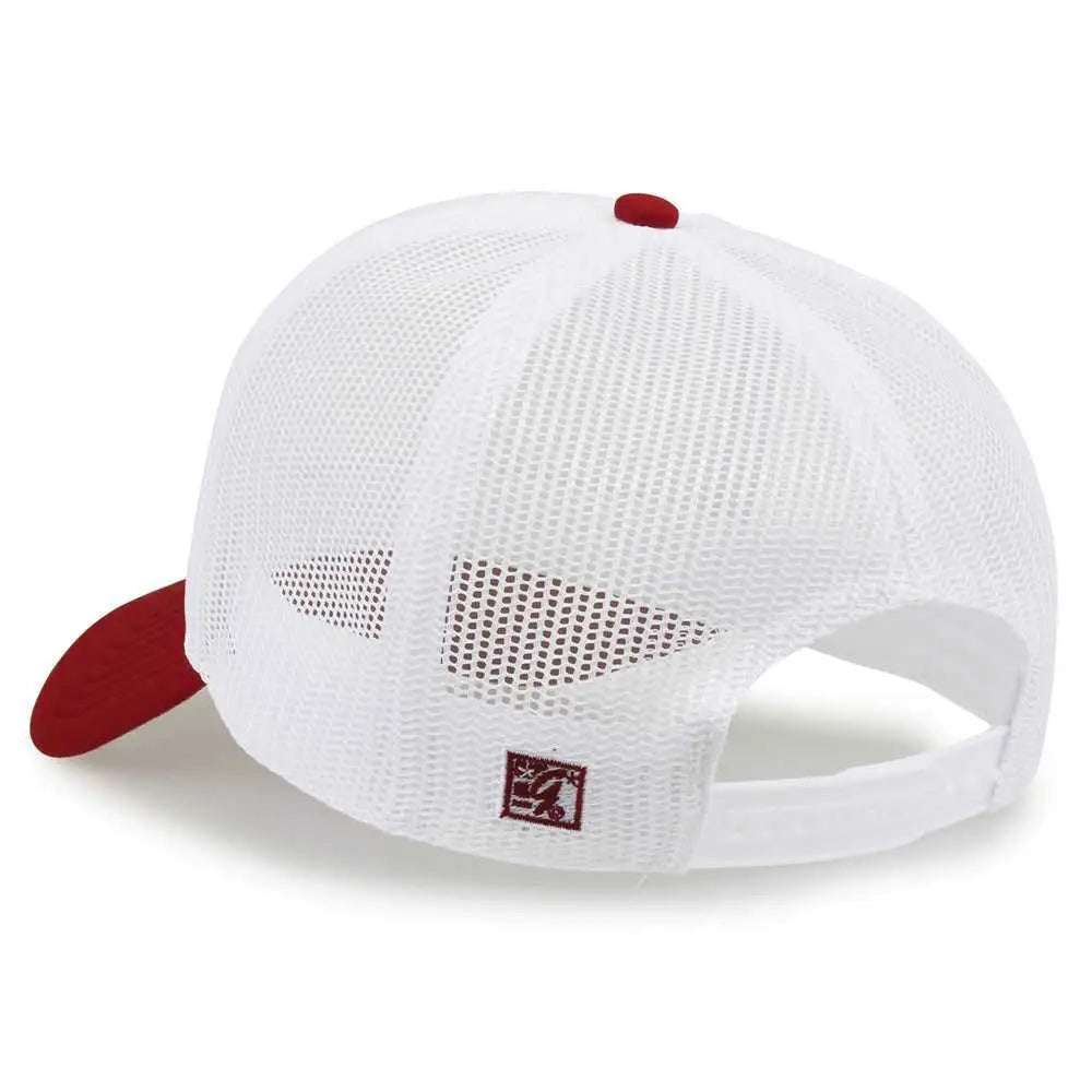 The Game GB473 Foam Front Trucker Cap - White Cardinal - White Cardinal / One Size Fits Most