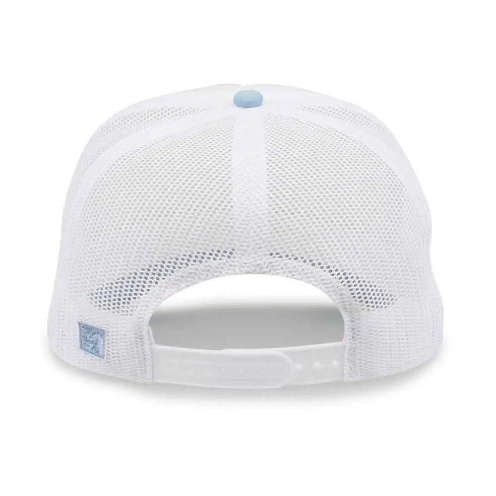 The Game GB473 Foam Front Trucker Cap - White Columbia Blue - White Columbia Blue / One Size Fits Most