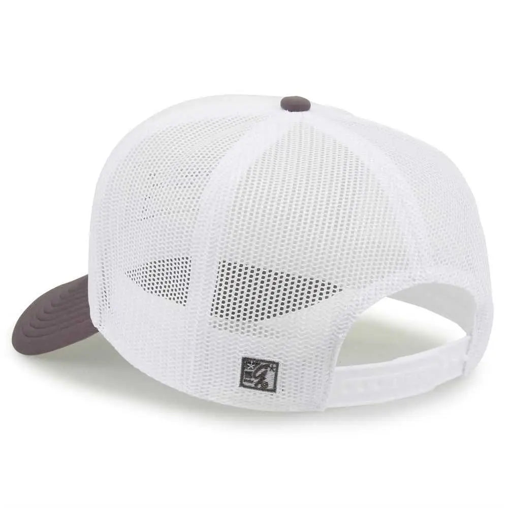 The Game GB473 Foam Front Trucker Cap - White Grey - White Gray / One Size Fits Most