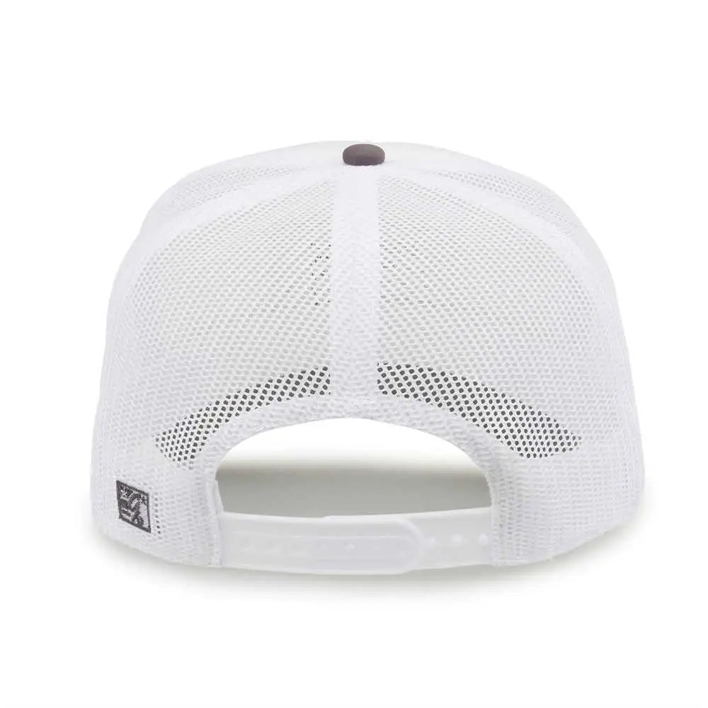 The Game GB473 Foam Front Trucker Cap - White Grey - White Gray / One Size Fits Most