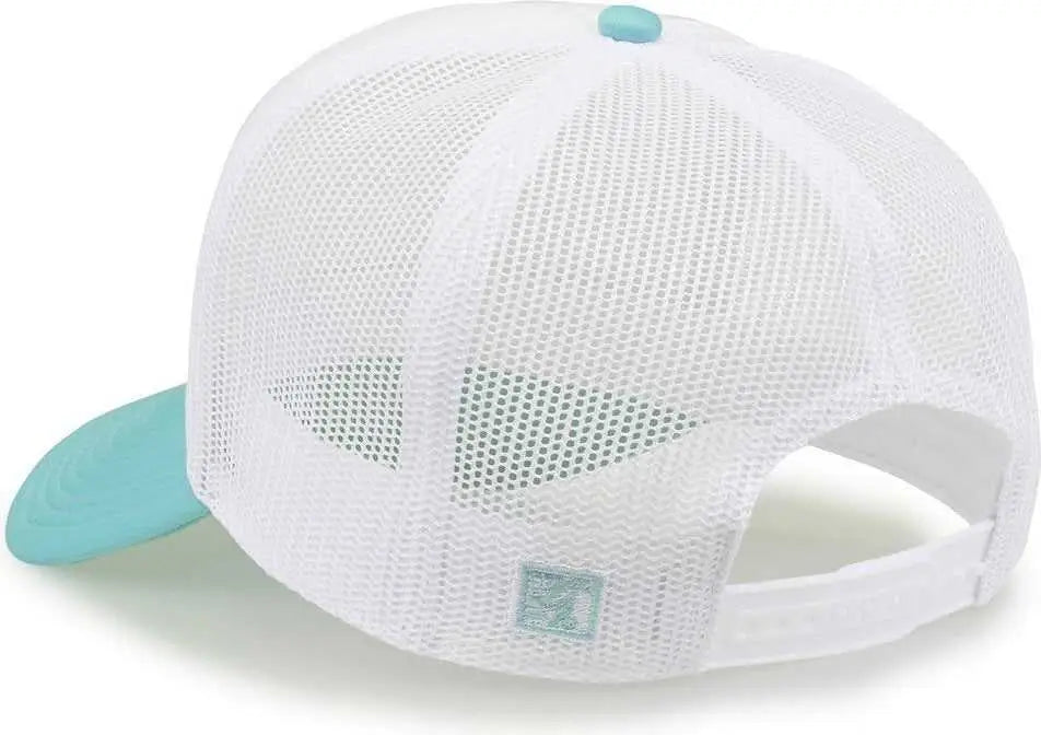 The Game GB473 Foam Front Trucker Cap - White Gumdrop - White Mint / One Size Fits Most