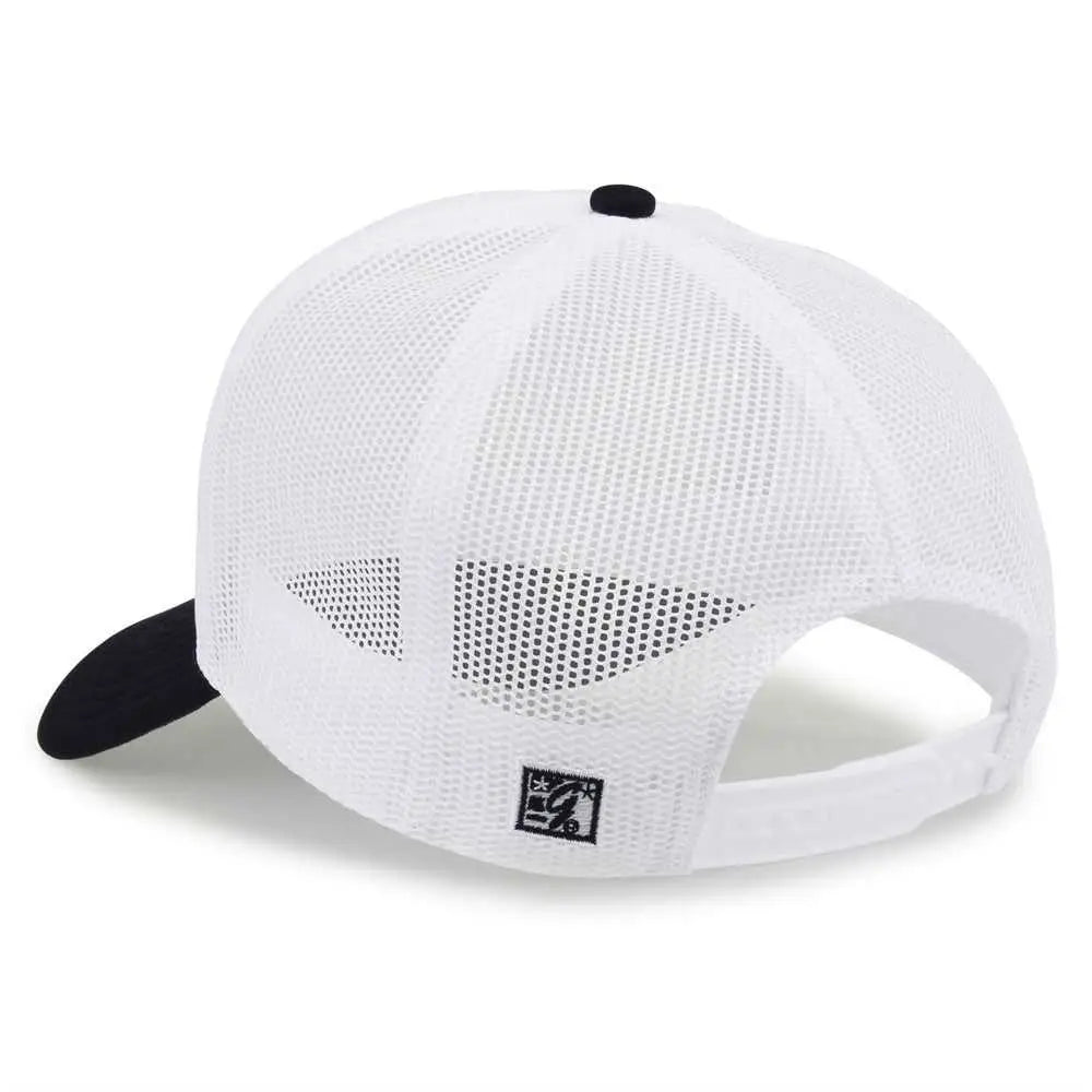 The Game GB473 Foam Front Trucker Cap - White Navy - White Navy / One Size Fits Most