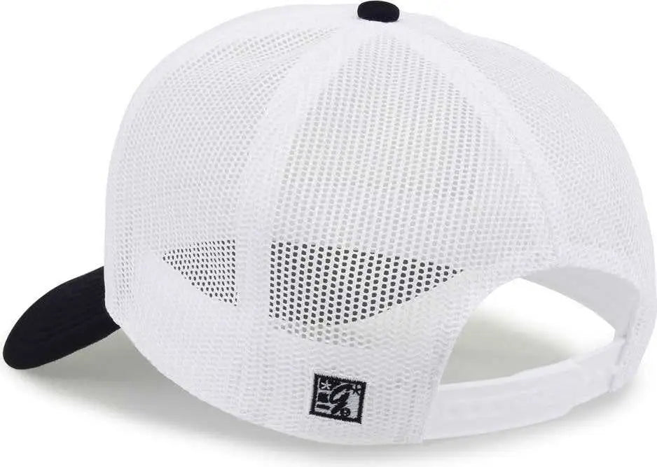 The Game GB473 Foam Front Trucker Cap - White Navy - White Navy / One Size Fits Most