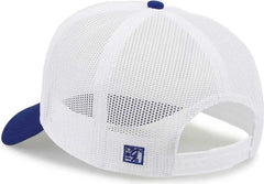 The Game GB473 Foam Front Trucker Cap - White Royal - White Royal / One Size Fits Most